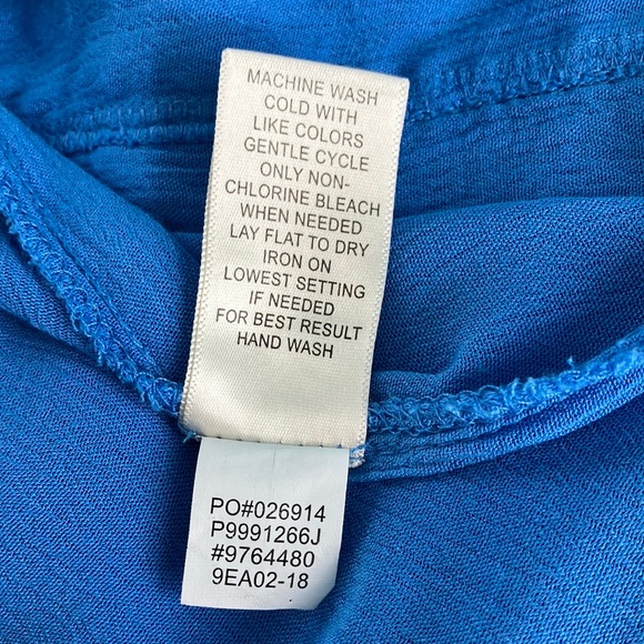 JohnPaulRichard Petites gauze and lace blouse china blue size petite XL - Picture 15 of 16